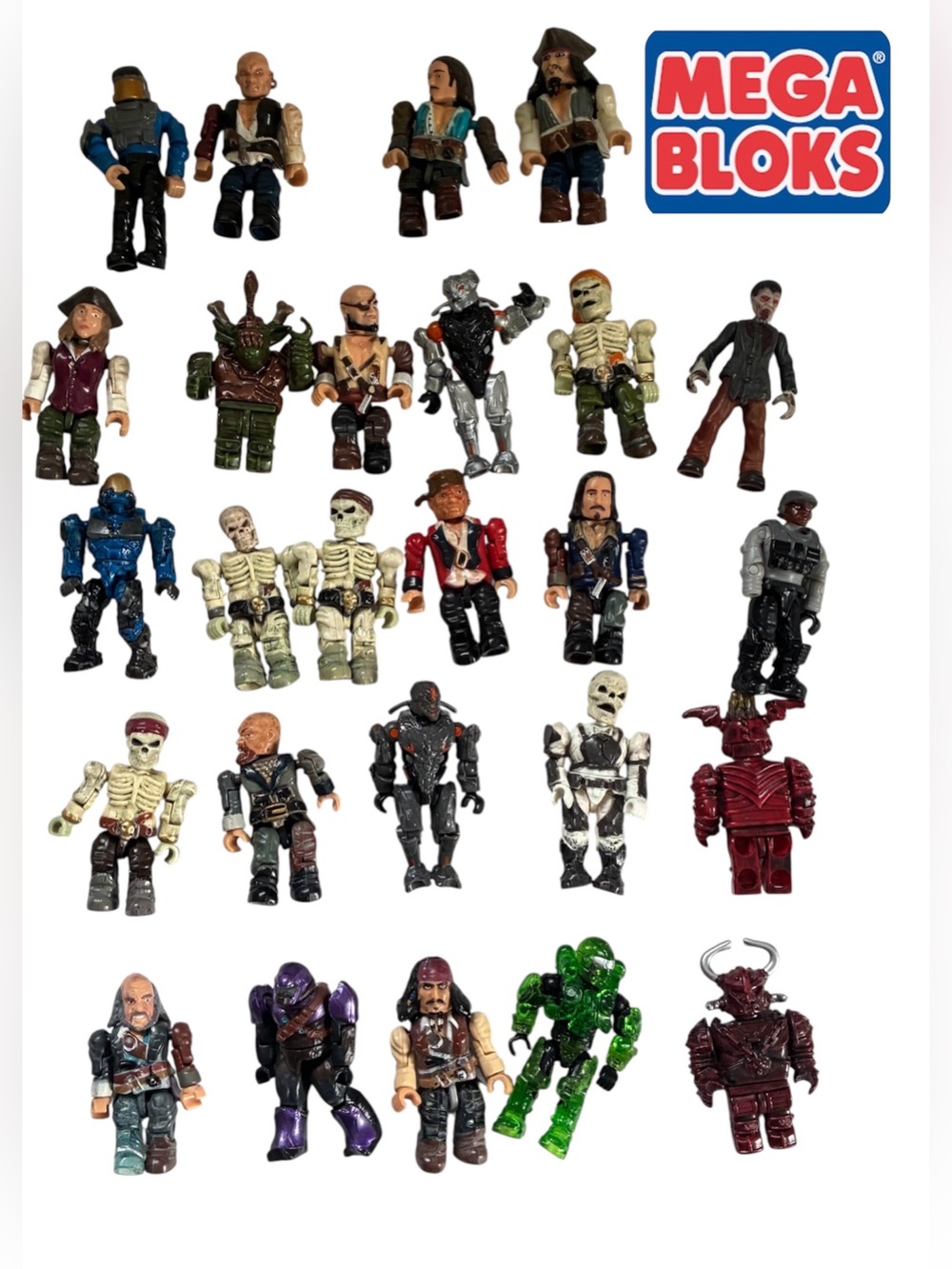 ASSORTED MEGA BLOKS MINIFIGURES BUNDLE HALO PIRATES OF THE CARIBBEAN